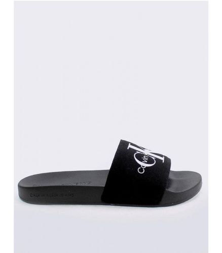 Chancla Slide Monogram Black 40 - Calvin Klein - Modalova