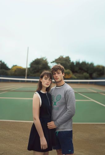 Sweat de tennis manches longues en molleton de coton BIO GOTS - SPORT - Modalova