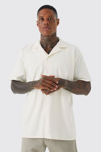 Short Sleeve Oversized Revere Jersey Shirt - - XL - boohooMAN - Modalova