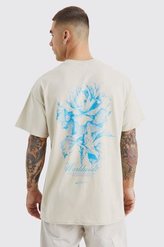 Oversized Worldwide Floral Graphic T-shirt - - XS - boohooMAN - Modalova