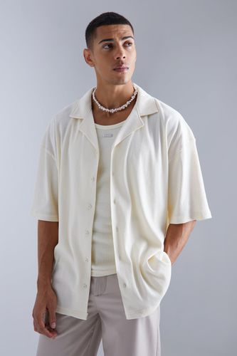 Short Sleeve Oversized Revere Rib Jersey Shirt - - XS - boohooMAN - Modalova
