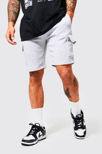 Slim Mid Cargo Jersey Short - - L - boohooMAN - Modalova