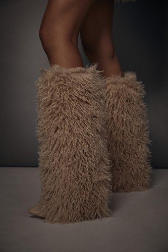 Womens Knee High Faux Fur Yeti Boots - - 3 - MISSPAP - Modalova