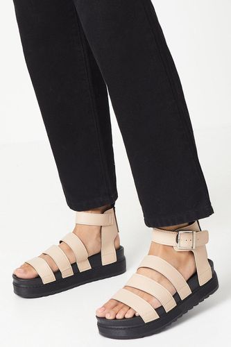 Womens Faith: Honour Multi Strap Footbed Chunky Wedge Sandals - - 5 - Dorothy Perkins - Modalova