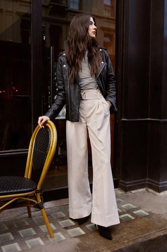 Womens Belt Detail Tailored Trouser - - 10 - Warehouse - Modalova