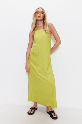 Womens Linen Strappy Maxi Dress - - 16 - Warehouse - Modalova