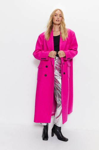 Womens Premium Wool Look Tailored Coat - - 10 - Warehouse - Modalova