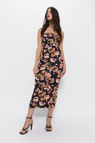 Womens Blurred Floral Bandeau Maxi Dress - - 10 - Warehouse - Modalova