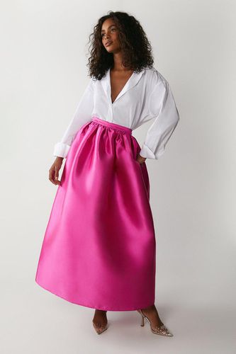 Womens Satin Twill Lantern Midi Skirt - - 10 - Warehouse - Modalova