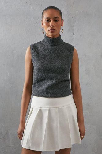 Womens Roll Neck Sleeveless Knitted vest Top - - M - Warehouse - Modalova