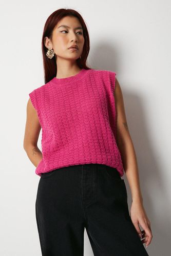 Womens Knitted Crew Neck vest - - L - Warehouse - Modalova
