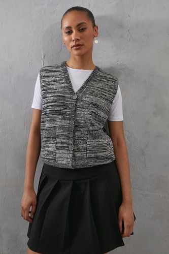 Womens Button Through Knitted Waistcoat - - M/L - Warehouse - Modalova