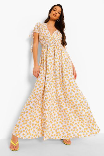 Womens Ditsy Print Shirred Waist Maxi Dress - - 18 - boohoo - Modalova