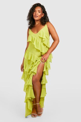 Womens Plus Ruffle Strap Maxi Dress - - 22 - boohoo - Modalova