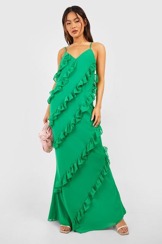 Womens Chiffon Ruffle Detail Maxi Dress - - 16 - boohoo - Modalova