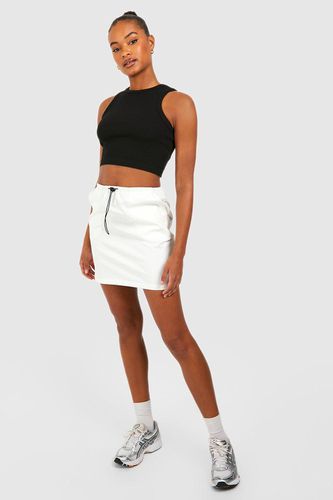 Womens Tall Drawcord High Waisted Micro Mini Skirt - - 6 - boohoo - Modalova