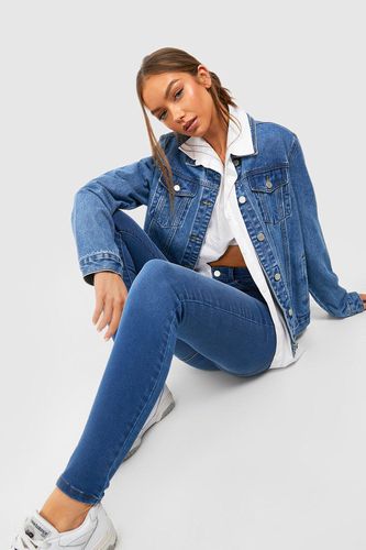 Womens Bum Shaping High Waisted Skinny Jeans - - 6 - boohoo - Modalova
