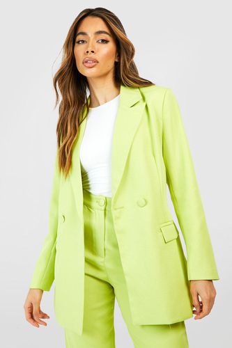 Womens Fitted Double Breasted Tailored Blazer - - 8 - boohoo - Modalova