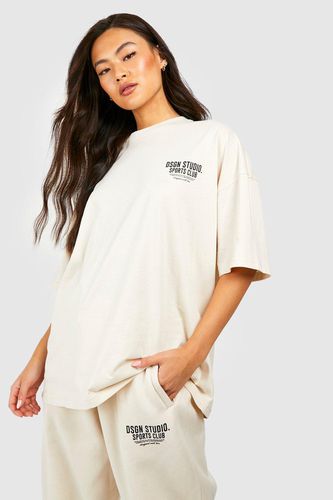 Womens Dsgn Studio Sports Club Slogan Oversized T-shirt - - XL - boohoo - Modalova