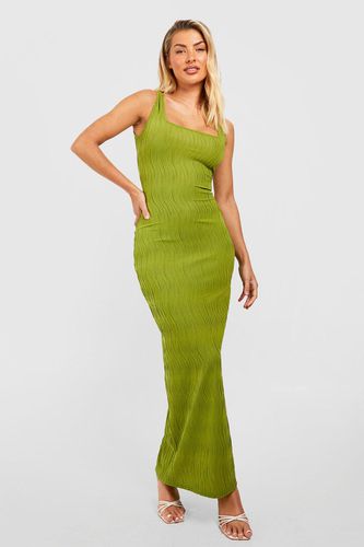 Womens Textured Wave Rib Maxi Dress - - 16 - boohoo - Modalova