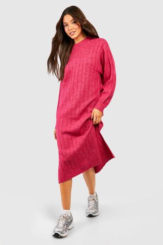 Womens Chunky Rib Soft Knitted Midi Dress - - 14 - boohoo - Modalova
