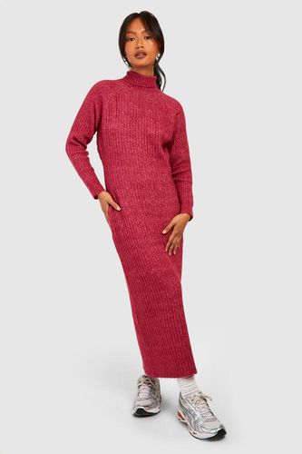Womens Soft Rib Knit Roll Neck Midaxi Jumper Dress - - 12 - boohoo - Modalova