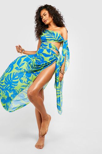 Womens Tropicana Cut Out Tie Beach Maxi Dress - - M - boohoo - Modalova