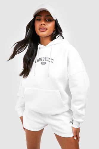 Womens Dsgn Studio Slogan Hooded Short Tracksuit - - S - boohoo - Modalova