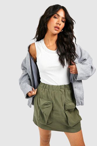 Womens Soft Touch Cargo Zip Pocket Mini Skirt - - 10 - boohoo - Modalova
