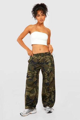 Womens Camo Shell Parachute Cargo trousers - - 10 - boohoo - Modalova