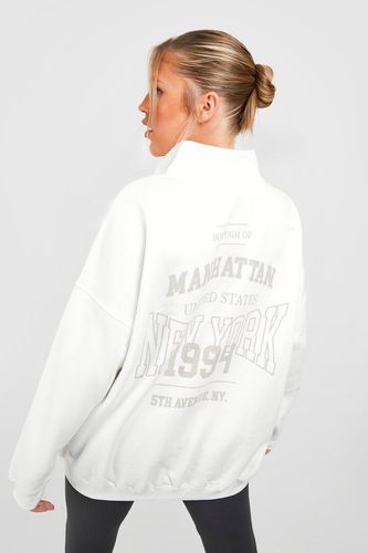 Womens Plus Manhattan Half Zip Sweatshirt - - 16 - boohoo - Modalova