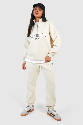 Womens Dsgn Studio Applique Half Zip Sweatshirt Tracksuit - - XL - boohoo - Modalova