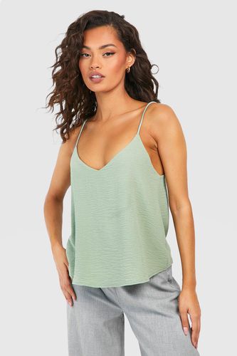 Womens Basic Woven V Neck Cami - - 16 - boohoo - Modalova