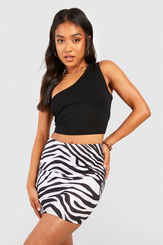 Womens Petite Multi Zebra Printed Mini Skirt - - 10 - boohoo - Modalova