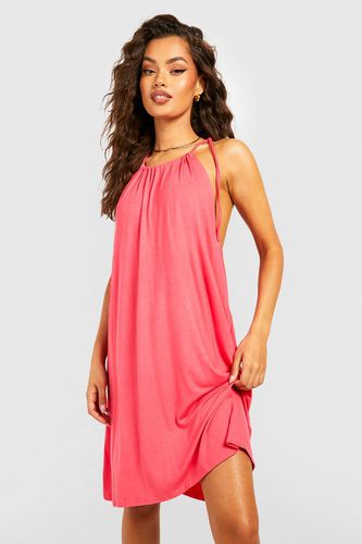 Womens Halter Mini Dress - Pink - 8 - boohoo - Modalova