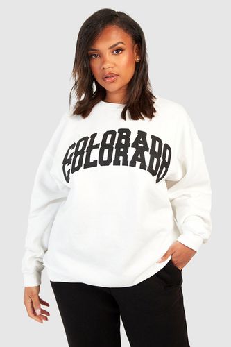 Womens Plus Colorado Slogan Printed Sweatshirt - - 16 - boohoo - Modalova