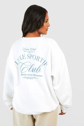 Womens Plus Sports Club Slogan Printed Sweatshirt - - 16 - boohoo - Modalova