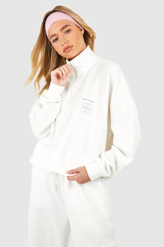 Womens Dsgn Studio Manhattan Slogan Half Zip Sweatshirt - - XL - boohoo - Modalova
