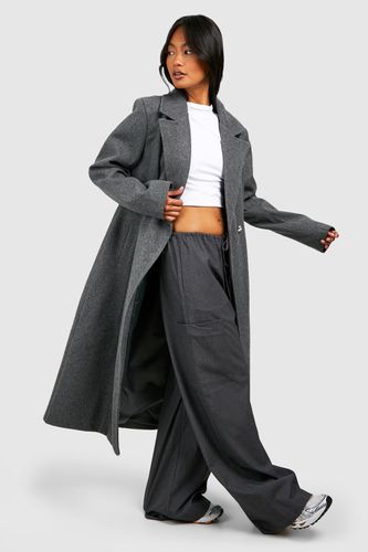 Womens Tailored Wool Look Maxi Coat - - 12 - boohoo - Modalova