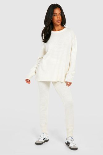 Womens Petite Knitted Legging Tracksuit - - 10 - boohoo - Modalova