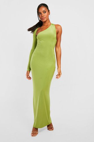 Womens Premium Slinky Asymmetric One Shoulder Maxi Dress - - 16 - boohoo - Modalova