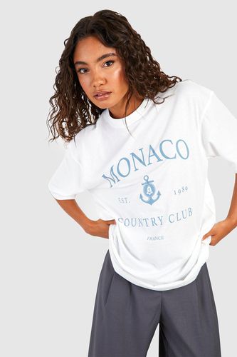 Womens Tall Monaco Slogan T-shirt - - M - boohoo - Modalova