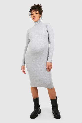 Womens Maternity Roll Neck Long Sleeve Midi Dress - - 12 - boohoo - Modalova