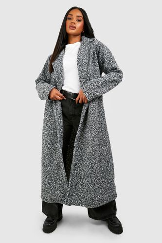 Womens Textured Wool Look Belted Coat - - S - boohoo - Modalova