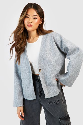 Womens Wool Look Wide Sleeve Jacket - - 14 - boohoo - Modalova