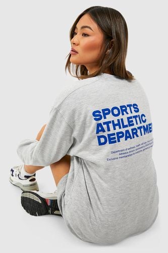Womens Sports Athletic Slogan Printed Oversized Sweatshirt - - L - boohoo - Modalova
