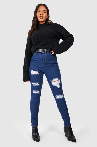 Womens Plus Distressed Skinny Jeans - - 16 - boohoo - Modalova