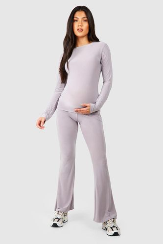 Womens Maternity Soft Touch Yoga Pant Loungewear Set - - 14 - boohoo - Modalova