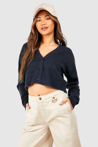 Womens Soft Knit Fine Gauge Crop Cardigan - - XL - boohoo - Modalova