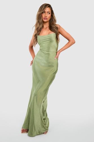 Womens Bridesmaid Satin Strappy Maxi Slip Dress - - 18 - boohoo - Modalova